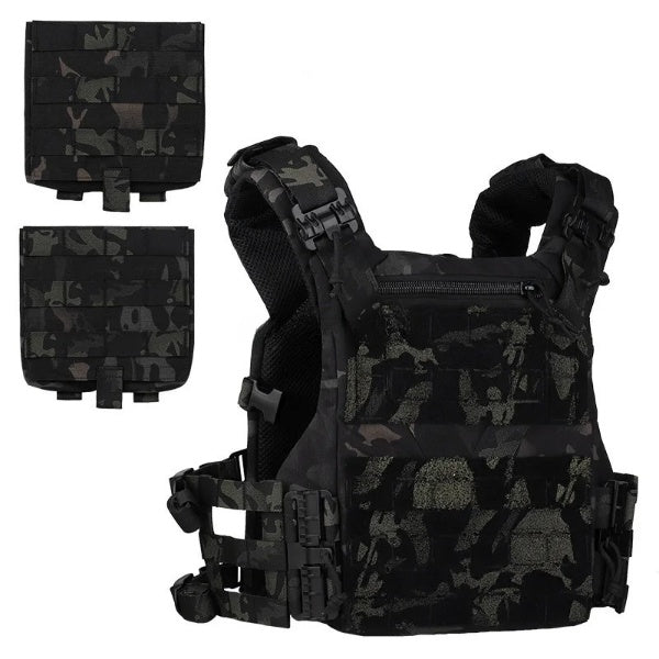 Tactical Vest with MOLLE System – Military Combat Plate Carrier (Adjustable, Breathable)
