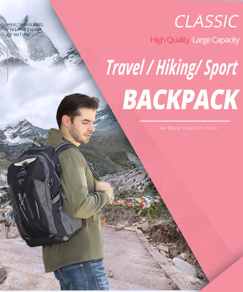 40L Outdoor Waterproof Hiking Backpack – Travel, Camping & Trekking Rucksack