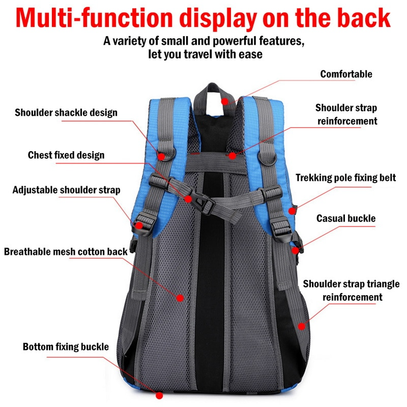 40L Outdoor Waterproof Hiking Backpack – Travel, Camping & Trekking Rucksack
