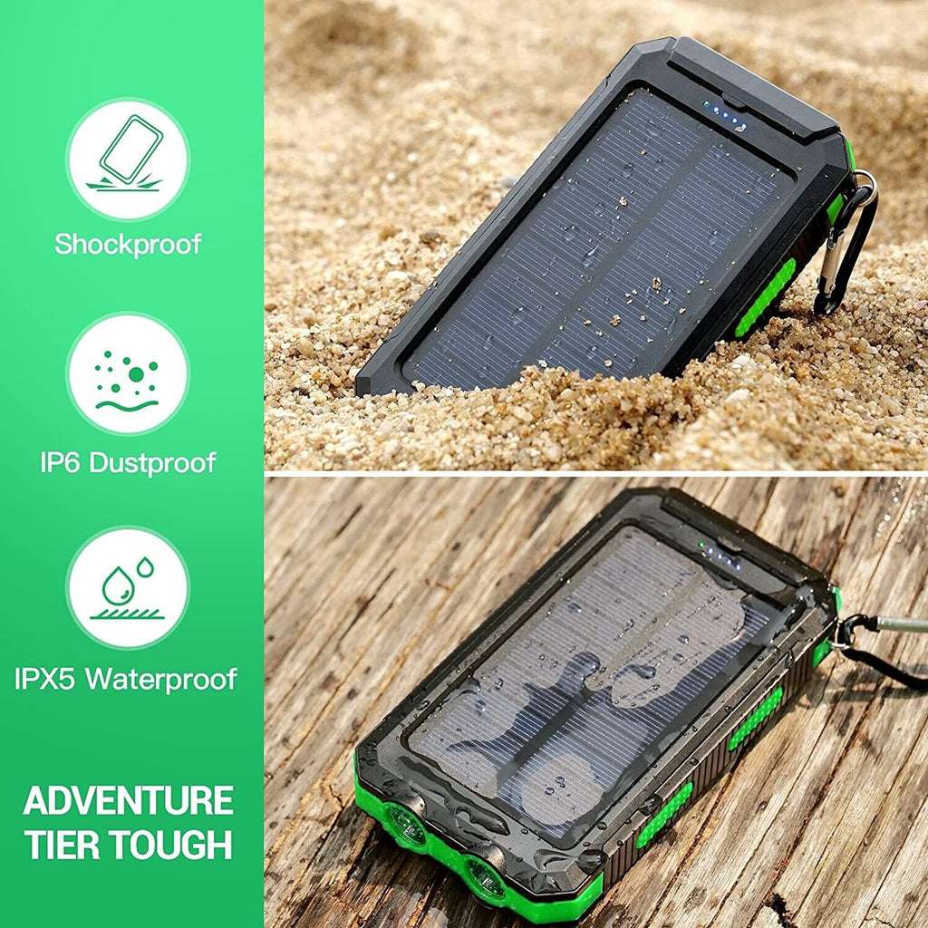 Solar Power Bank Pro 20,000mAh with Twin Flashlight