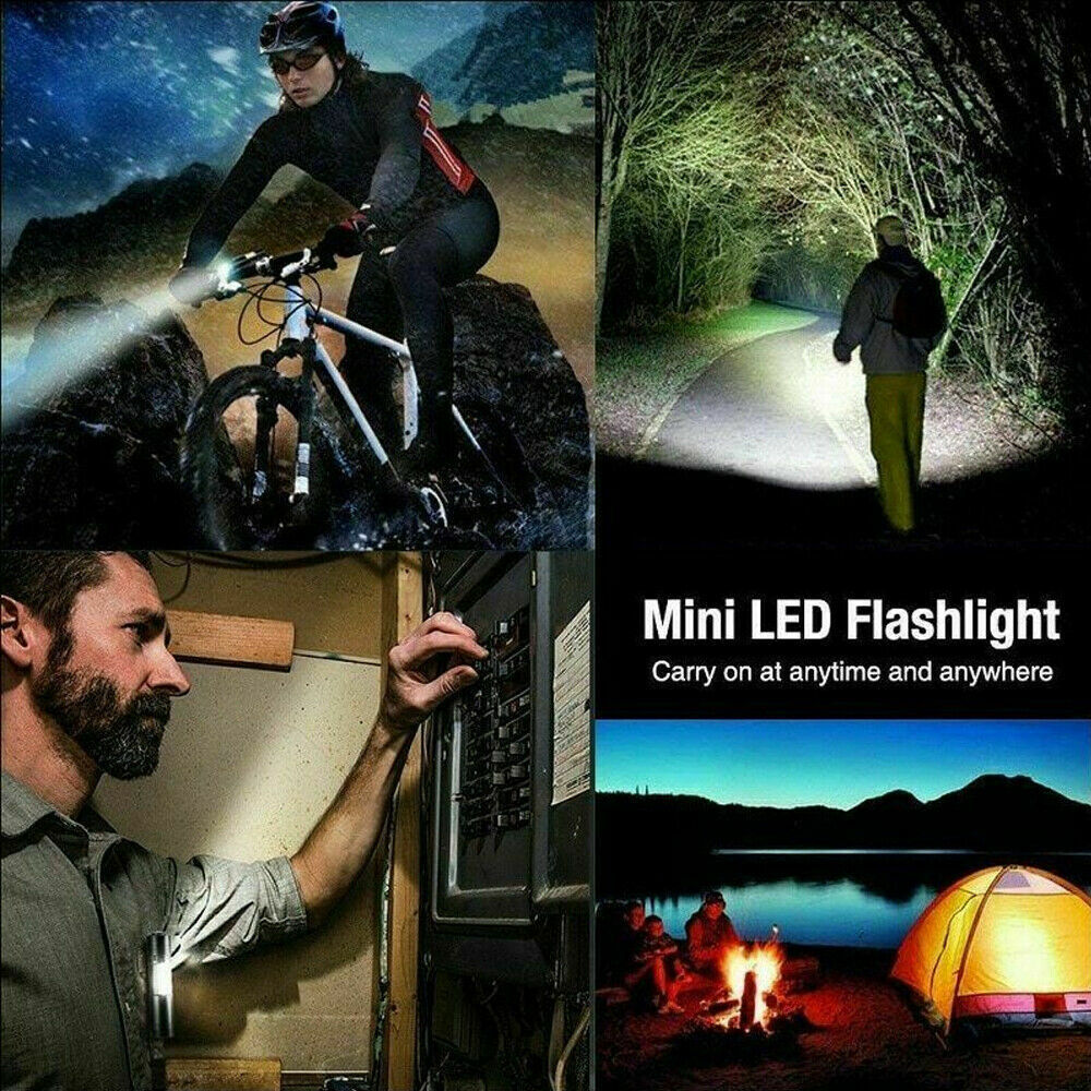 Mini Tactical Flashlight – 900 Lumen USB Rechargeable High Power EDC Camping & Emergency Torch | MilitaryKart