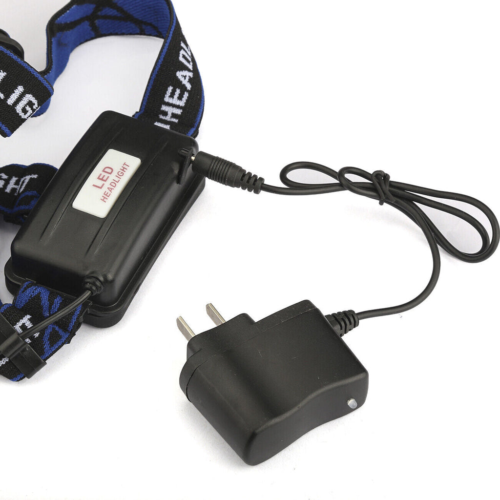 Ultra-Bright Rechargeable LED Headlamp – Waterproof, Adjustable Zoom, Hands-Free Outdoor Light