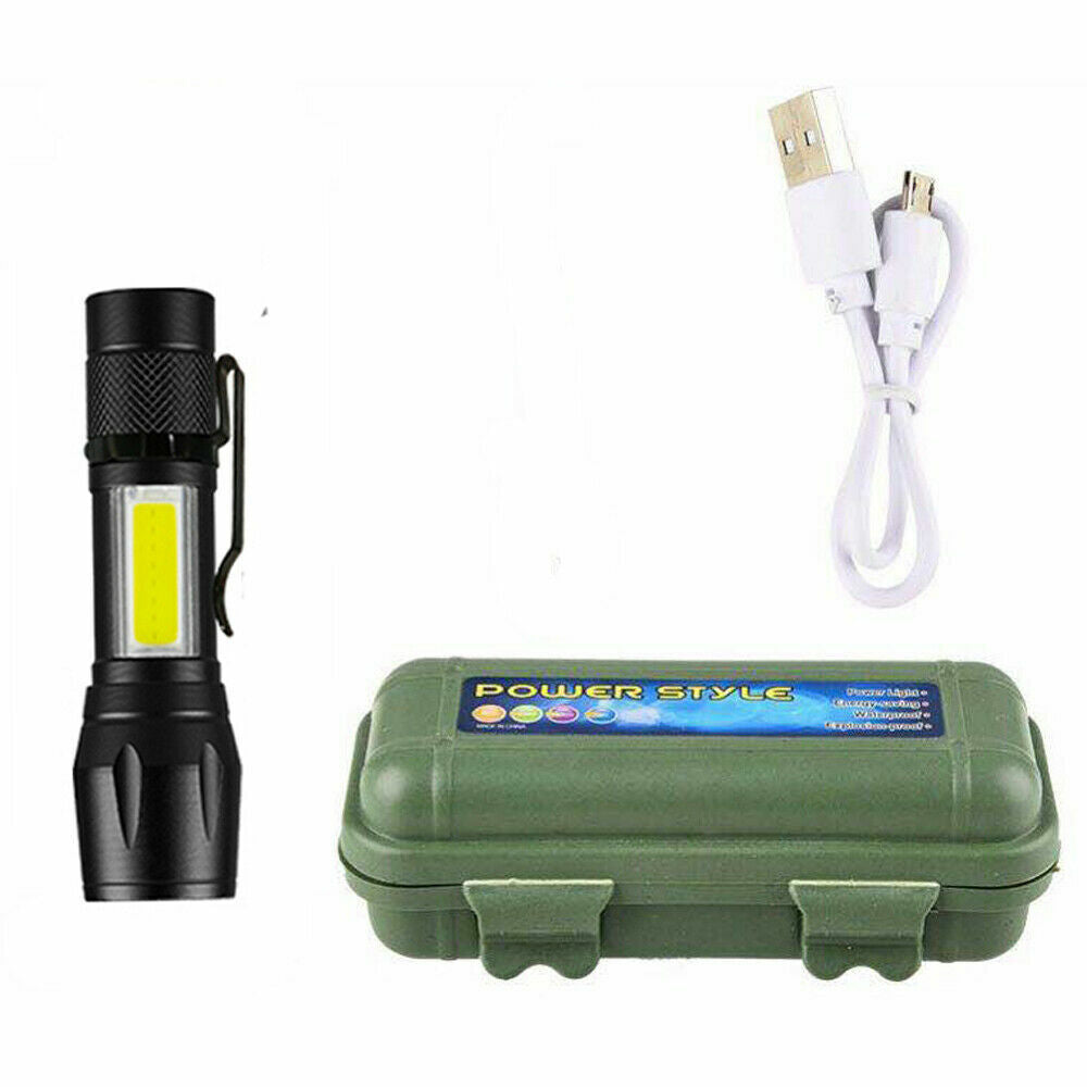 Mini Tactical Flashlight – 900 Lumen USB Rechargeable High Power EDC Camping & Emergency Torch | MilitaryKart