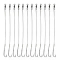 20-Piece Wire Leader Hook Rigs with Baitholder Fishing Hook and Nylon Coated Fishing Wire Leader
