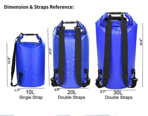 Waterproof Dry Bag – 20L/30L Roll Top Sack for Kayaking, Camping, Hiking & Beach Gear | MilitaryKart
