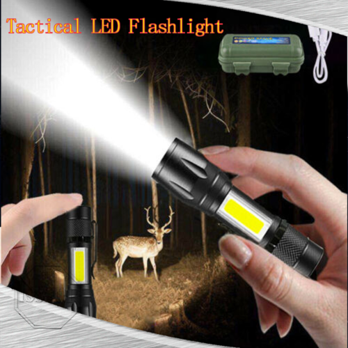 Mini Tactical Flashlight – 900 Lumen USB Rechargeable High Power EDC Camping & Emergency Torch | MilitaryKart