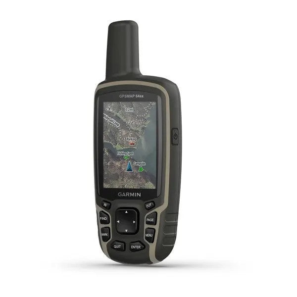 Garmin 010-02258-10 GPSMAP 64Sx, Handheld GPS with Altimeter and Compass, Preloaded with Topoactive Maps, Black/Tan